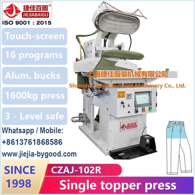 PLC a schermo sensoriale Full Range Pants Pressing Machine con Mitsubishi Fast High Pressure