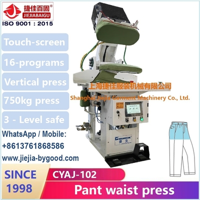 Macchina di pressatura di pantaloni professionale con sistema di pressatura a vuoto e a vapore