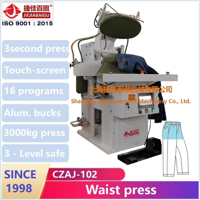 PLC a schermo sensoriale Full Range Pants Pressing Machine con Mitsubishi Fast High Pressure
