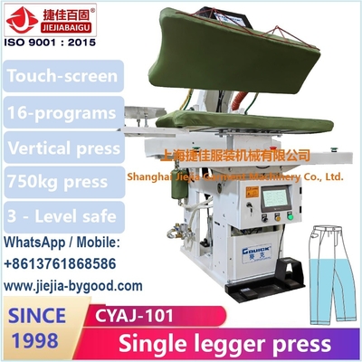 Pantaloni da lavanderia Pantaloni Legger Press Machine Press Verticale Sistema di controllo automatico touch-screen