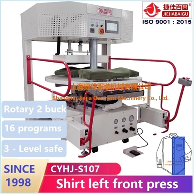 La macchina stiratrice della pressa di stampaggio della camicia per la camicia ha lasciato ad ente anteriore il movimento rotatorio & il dollaro verticale della copertura del teflon della stampa